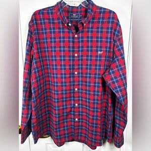 Vineyard Vines Shirt Mens Plaid Slim Fit Tucker Long Sleeve XXL